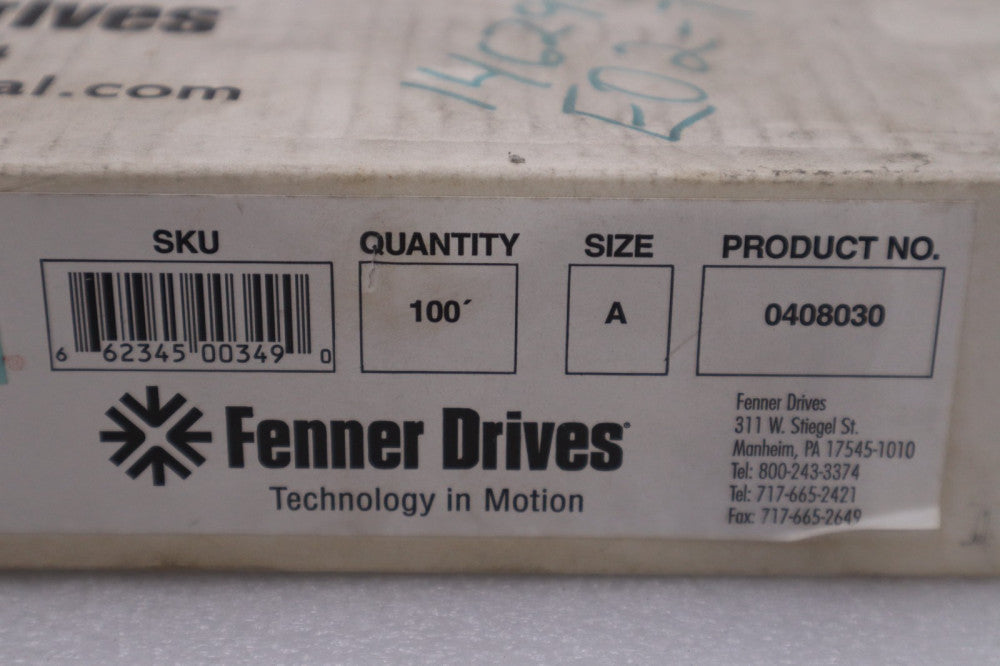 NEW FENNER 0408030 Power Twist Wedge Belt Profile (1/2") 100 Feet STOCK H1107