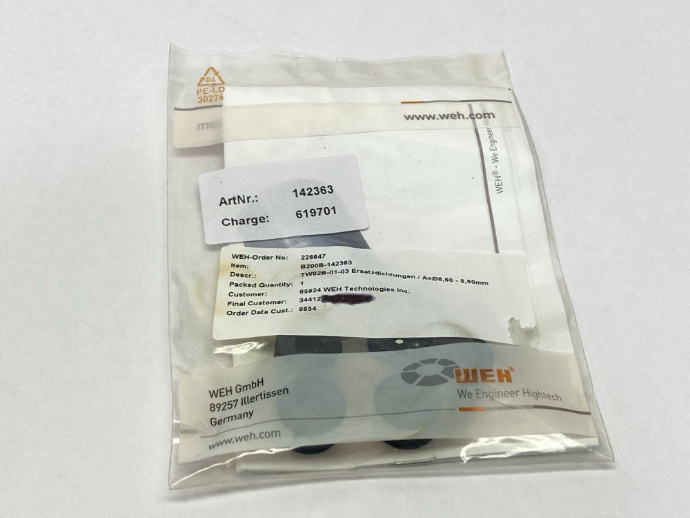 WEH B200B-142363 TW02 Adapter Seal Set 6.60-8.60mm