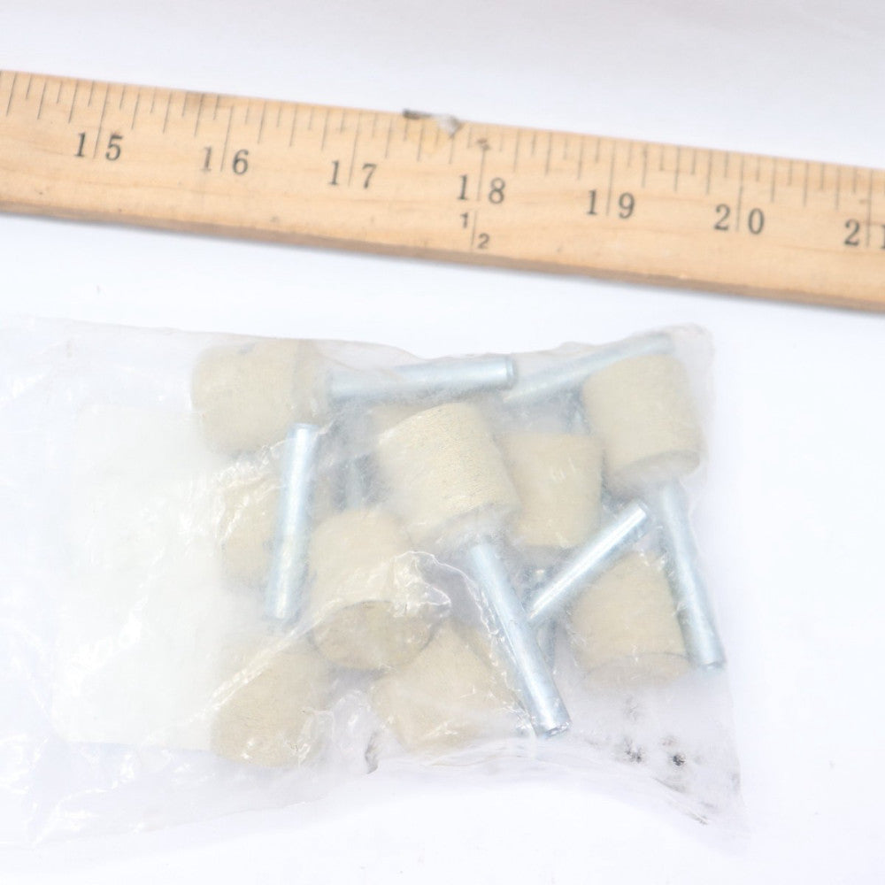 (10-Pk) Artco Mounted MX Wheels 180 Grit Medium 3/4" X 3/4" X 1/4" SH W204M180