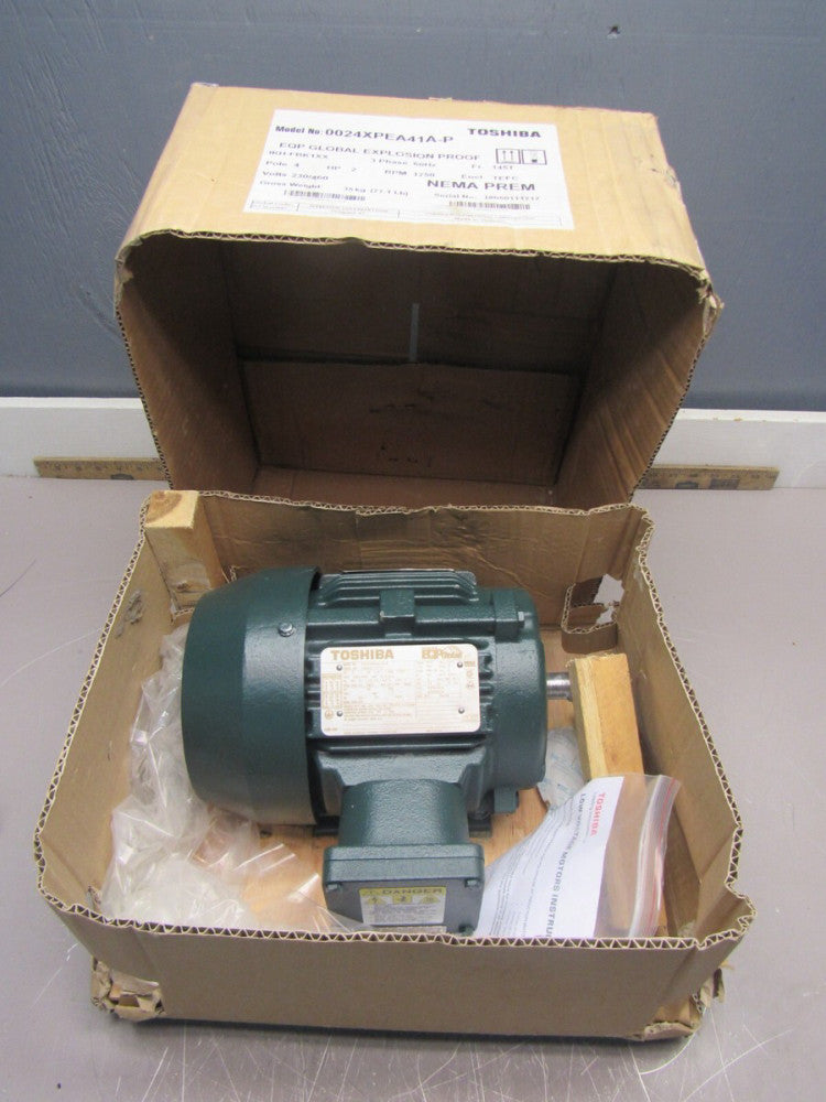 TOSHIBA 0024XPEA41A-P EQP GLOBAL EXPLOSION PROOF 2HP 4POLE 1750RPM 230/460 NIB !