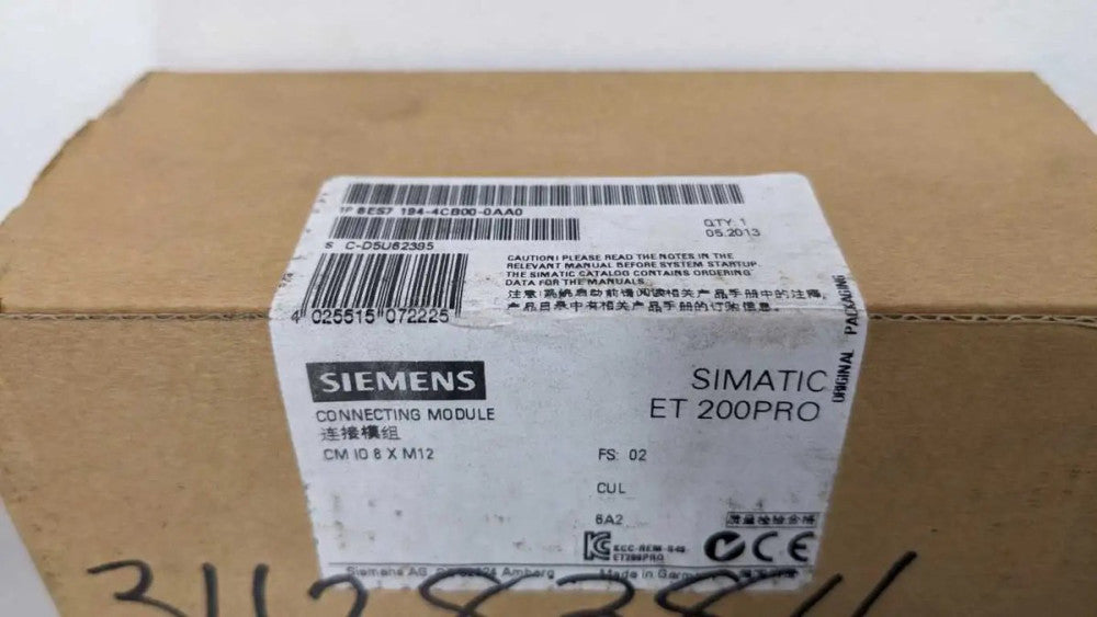 Siemens 6ES7 194-4CB00-0AA0 Connecting Module CM IO 8 X M12 SIMATIC ET 200PRO