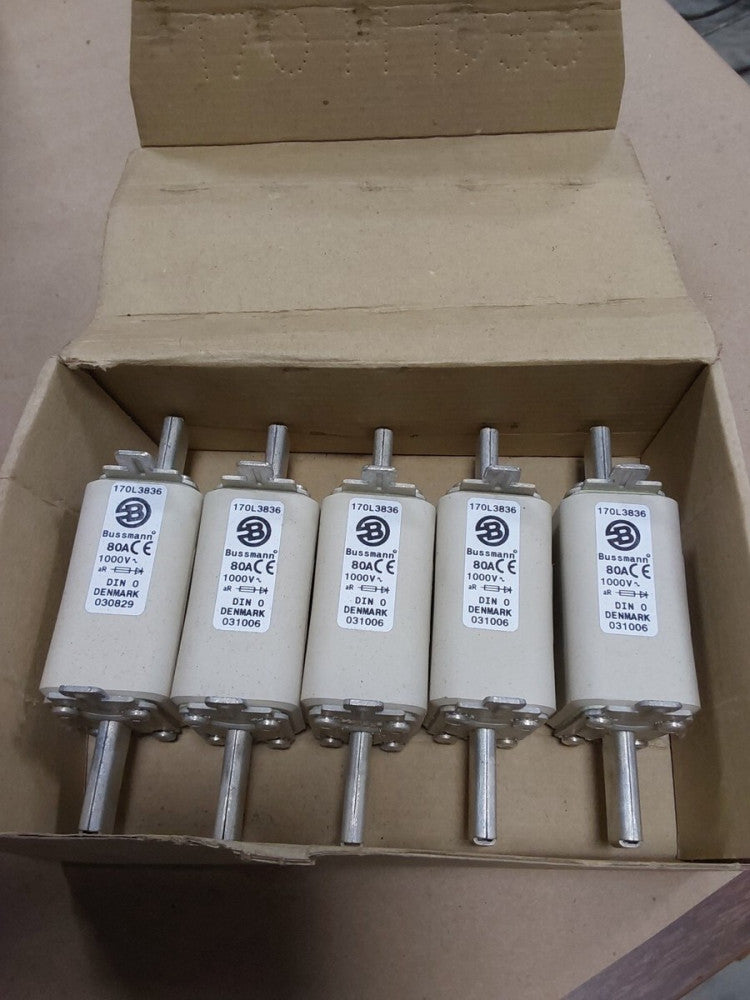 Bussmann 170L3836 Square Body Fuse 1000V 80Amp, Box Of 5
