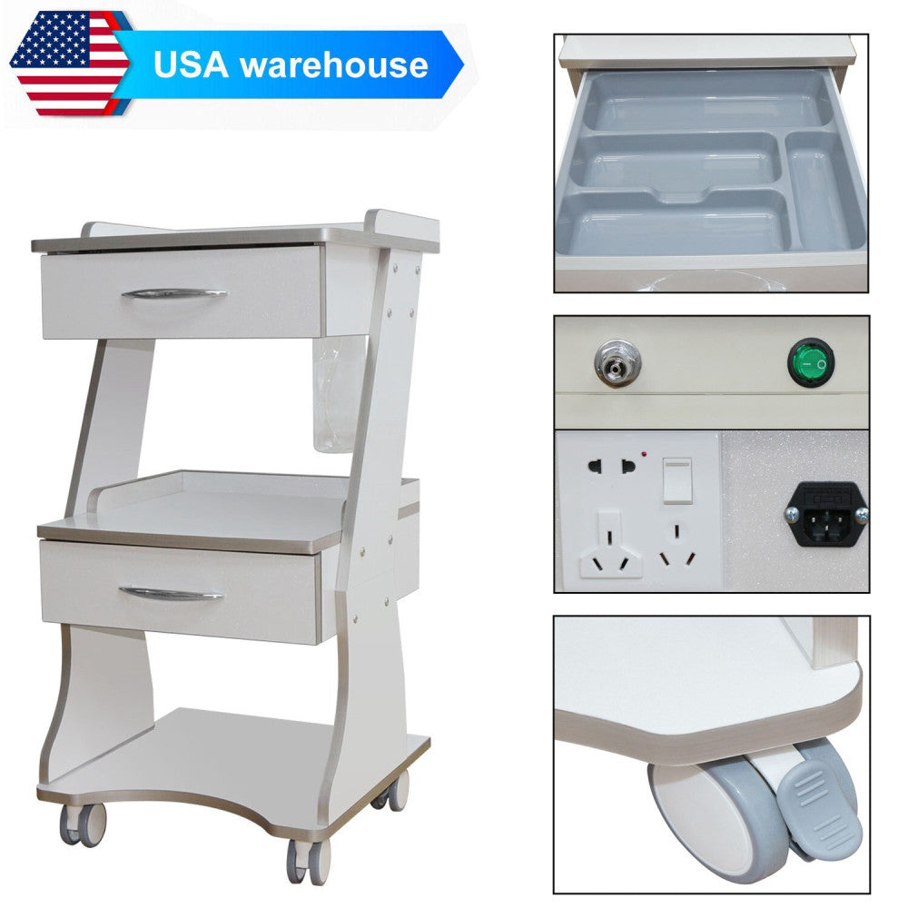 Dental Equipment Organizer Cart - Mobile Trolley for Dental Settings~FDA
