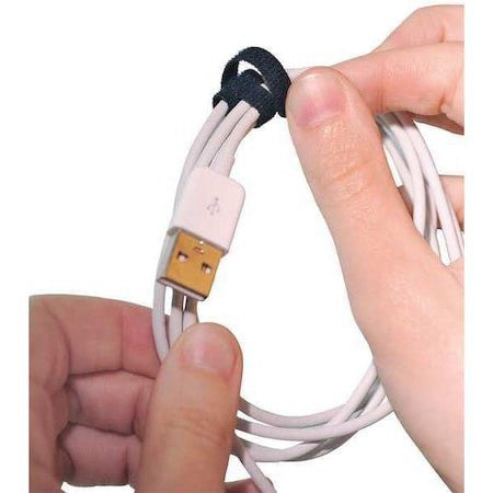 Rip-Tie Q-35-056-Bk Cable Tie, 3-1/2 In L, 1/2 In Max Bundle Dia., Black,