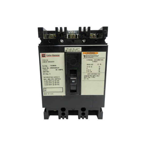 CUTLER-HAMMER FB3060L 600VAC 60A NSNP