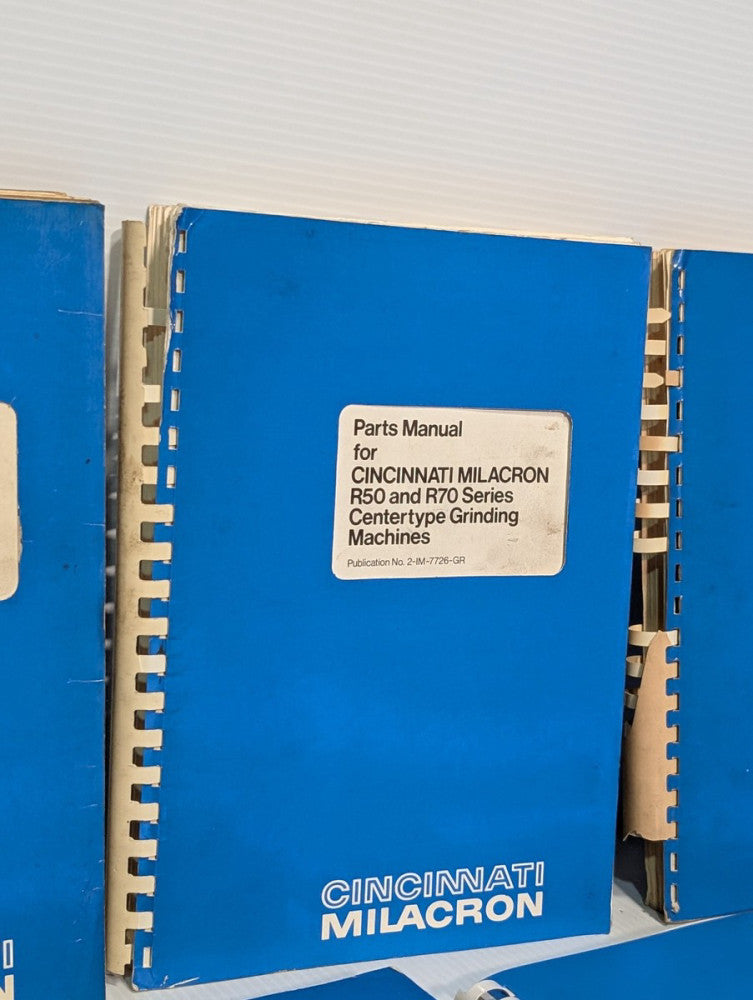 Cincinnati Milacron Series R50 and R70 Center Type Grinding Machine Parts Manual