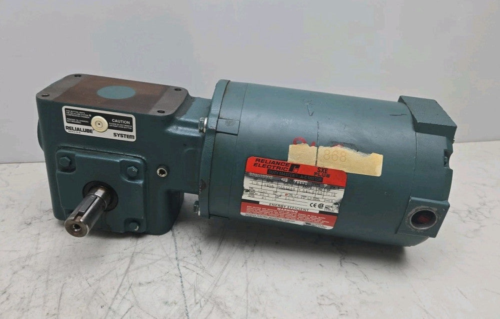 Reliance P56X1531S 1 Hp Motor 3Ph 1750 Rpm Dodge MR94760 Gear Reducer 10:1 Ratio