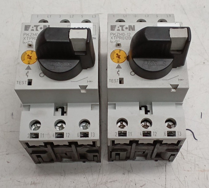 Eaton PKZM0-12 XTPR012BC1 Manual Motor Starter Circuit Breaker (Lot Of 2)