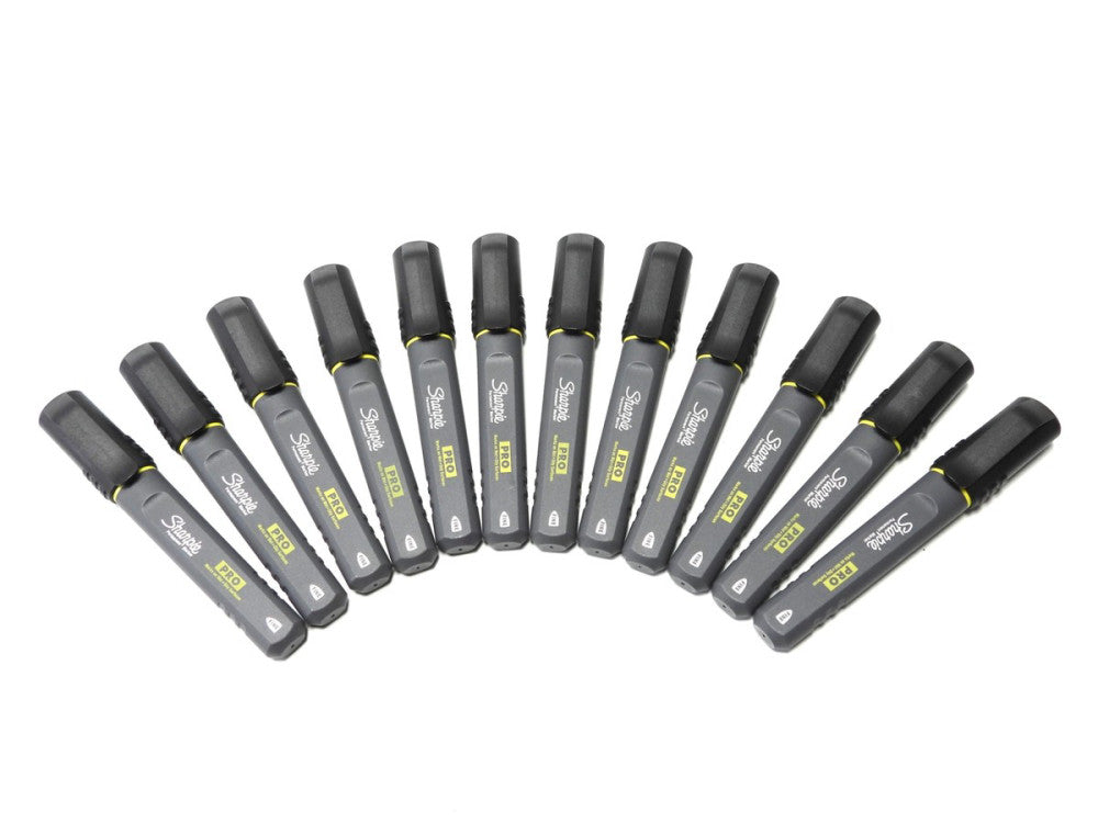 Sharpie Pro Permanent Marker Fine (12-Pack ) Marks On Wet Oily Surfaces Metal Wo
