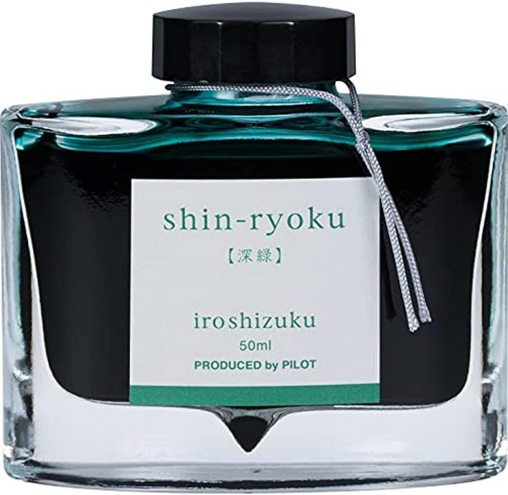 PILOT Iroshizuku Bottled Fountain Pen Ink, Shin-Ryoku, 1.7 fl oz, Deep Green 