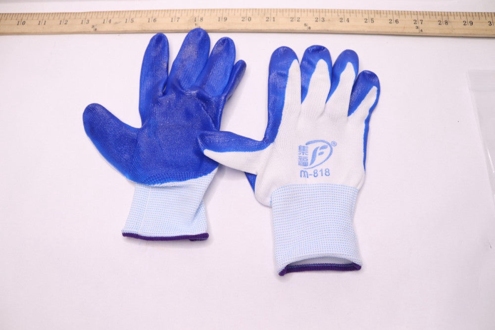 (12-Pairs)  Multi-Purpose Nitrile Foam Dipped Palm Coated Work Gloves