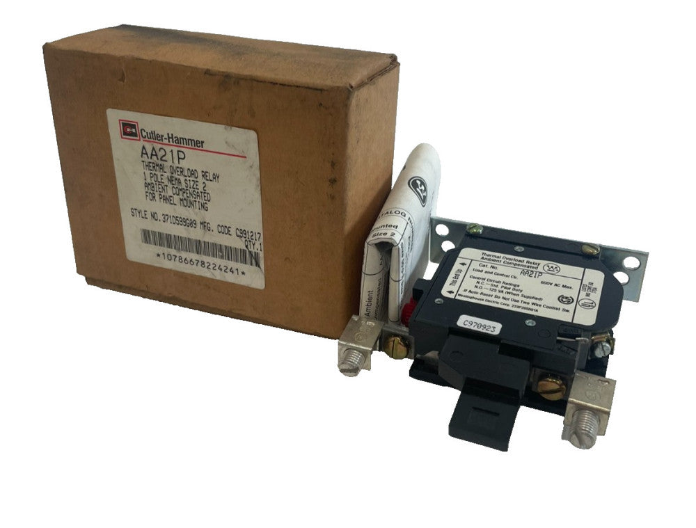 NEW CUTLER HAMMER AA21P THERMAL OVERLOAD RELAY 1 POLE SIZE 2
