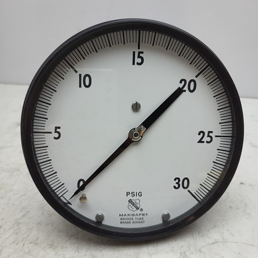 Ashcroft 2462A 0-30 Psig Pressure Gauge 1/4" Back Mount 45 *Used*