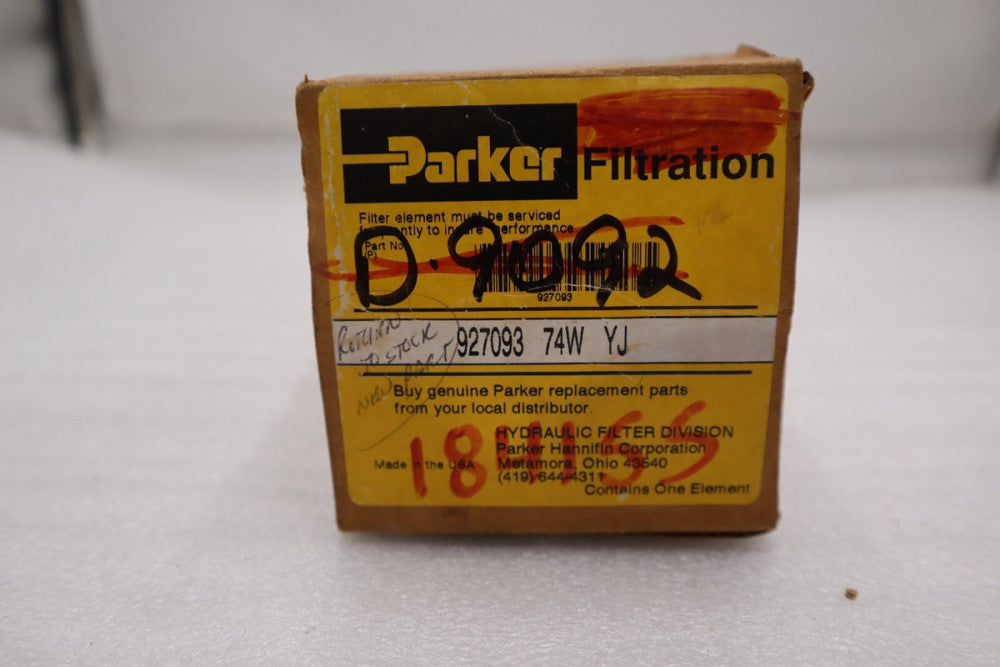 NEW OPEN BOX PARKER 927093-74W-YJ/ 92709374WYJ  FILTRATION STOCK H145A