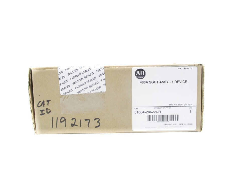 ALLEN BRADLEY 81004-286-51-R SER. 1 DATE: 2016 (BR/WH) NSFS