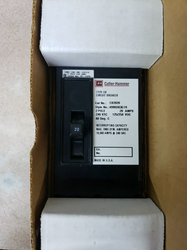 Westinghouse EB2020 Circuit Breaker NEW OLD STOCK