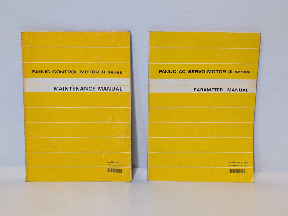 Lot of 2 FANUC Alpha Series Control Motor & AC Servo Motor Maintenance Manuals
