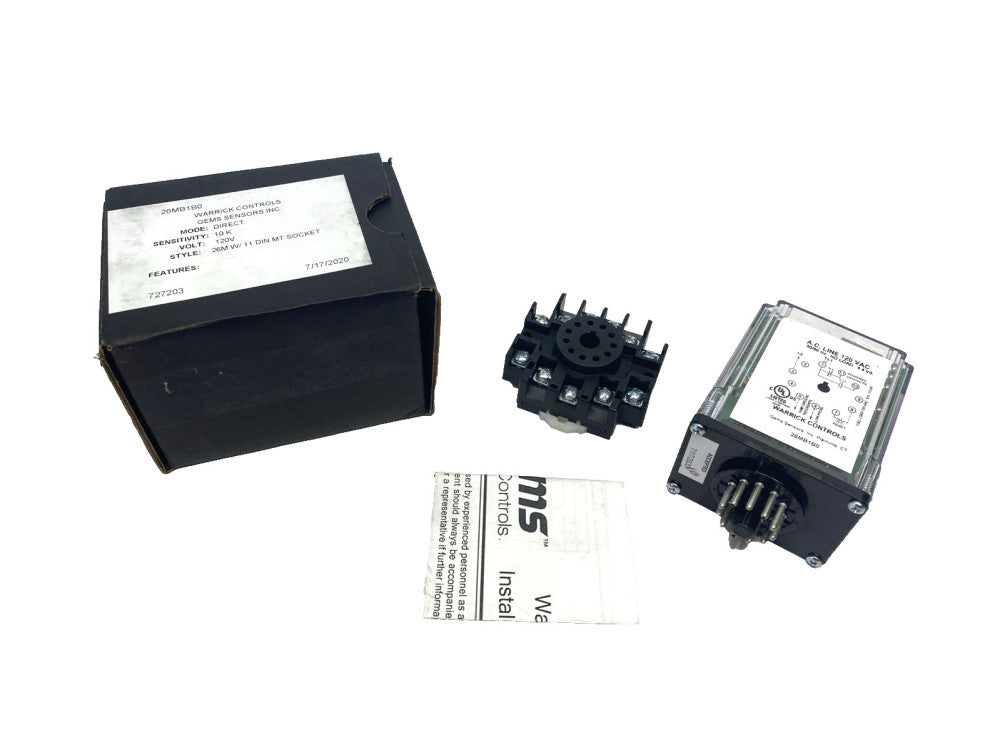 Warrick Controls GEMS Liquid Level Controller/Relay, 11-Pin Socket Plug-In