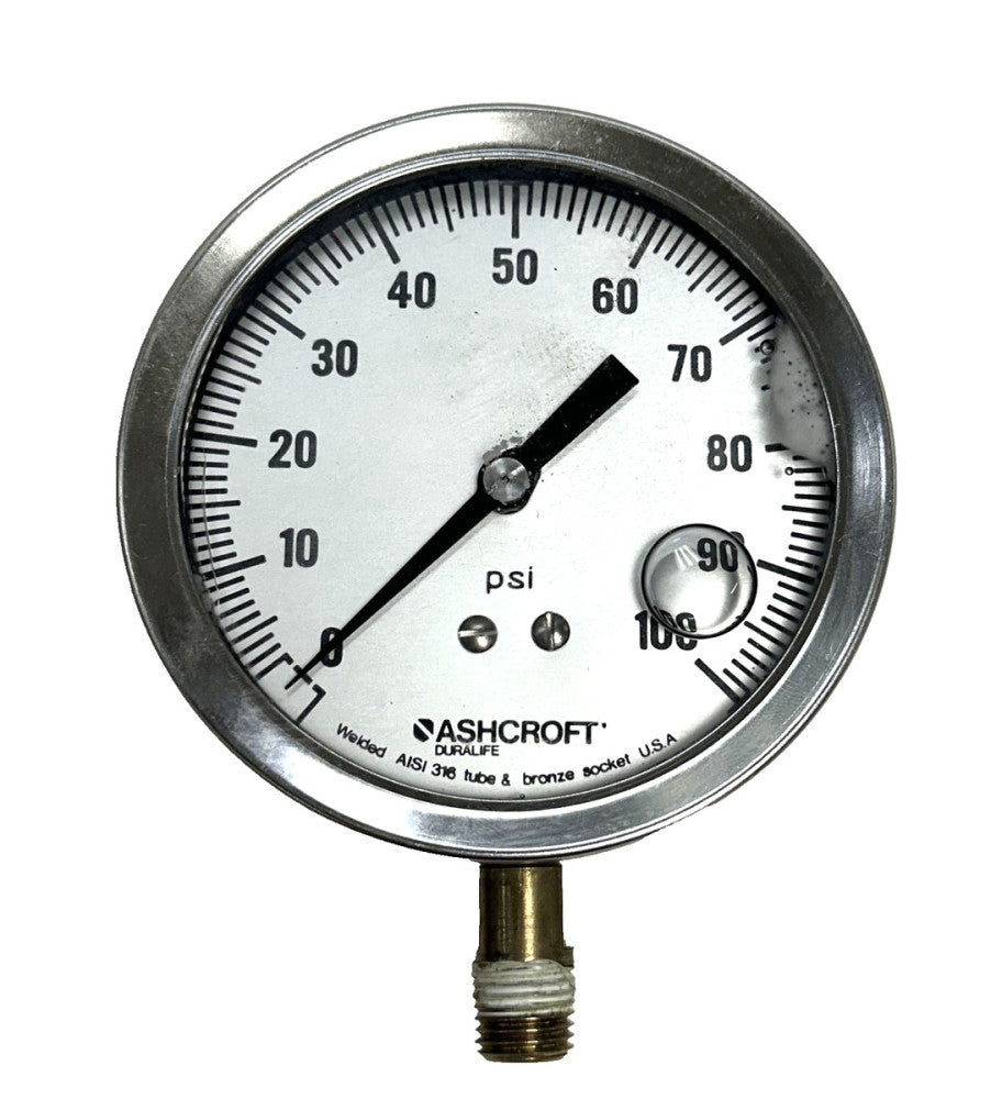 ASHCROFT 238A460-01 PRESSURE GAUGE REV.E 0-100 PSI