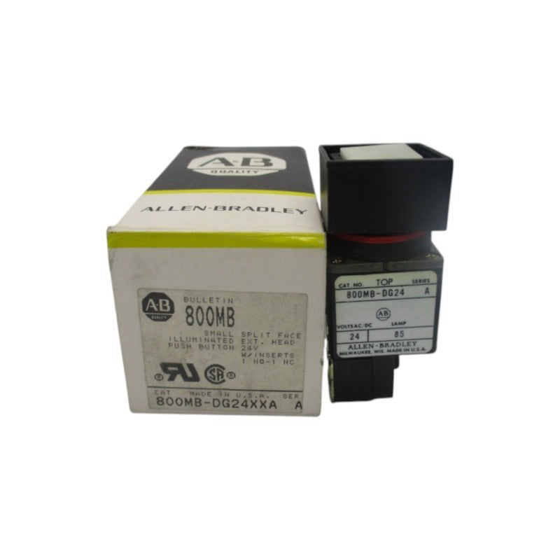ALLEN BRADLEY 800MB-DG24XXA SER. A 24V (BK/YL) NSMP