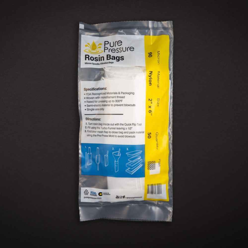 Rosin Bags 90 micron Bulk Lot 2"x6" | 100 packs | Made in Colorado