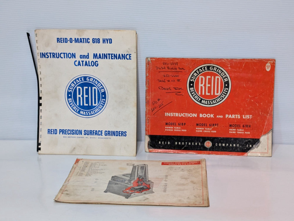 Reid-O-Matic 618 Hydraulic Hyd Instruction & Maintenance Catalog & Parts List