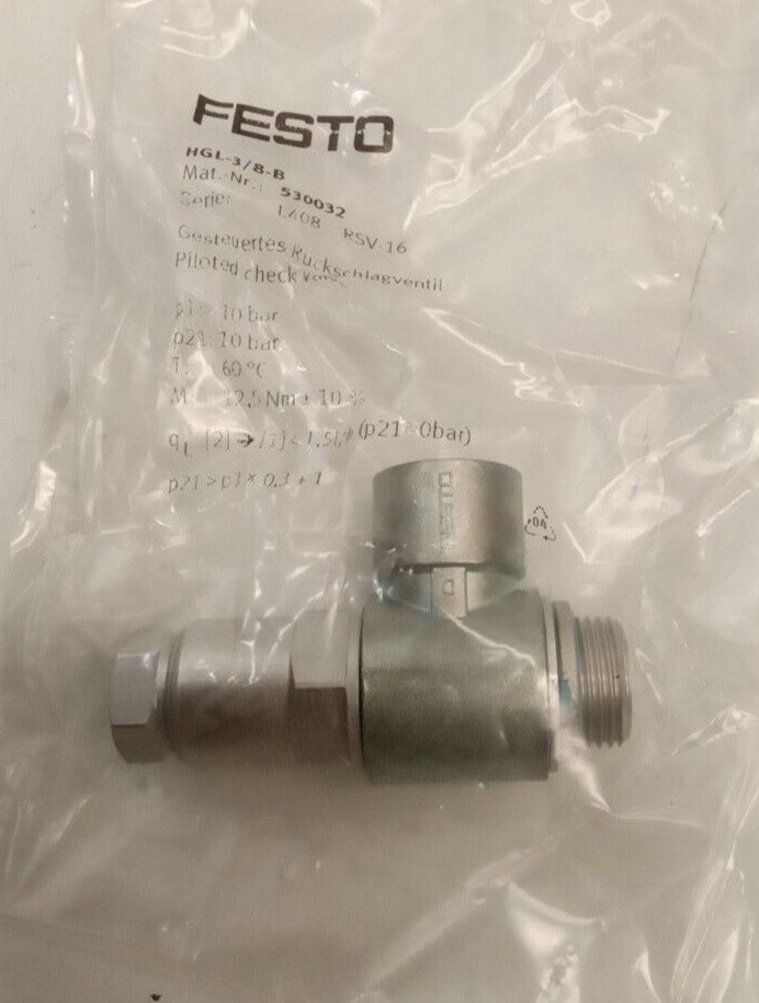 FESTO HGL-3/8-B Check Valve 