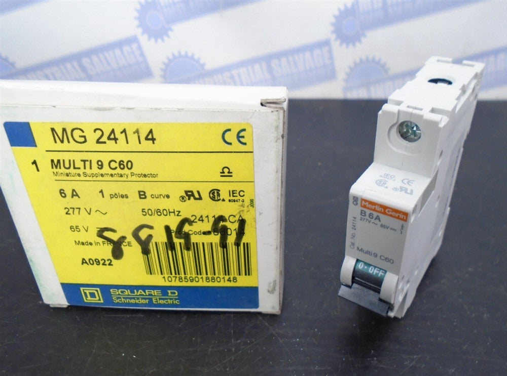 SQUARE-D - 24114 Multi 9 C60 Series, 6 A, 1 PL THERMAL PROTECTED CIRCUT BREAKER