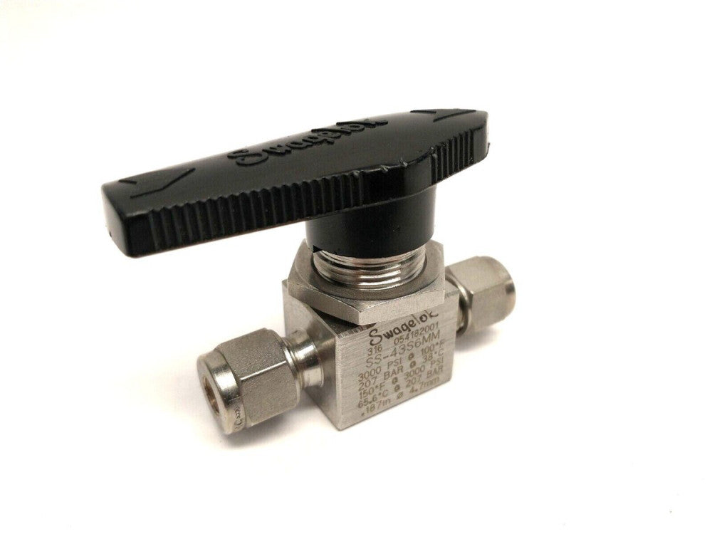 Swagelok SS-43S6MM 1-Piece SS Ball Valve 1.4Cv 6mm Tube Fitting