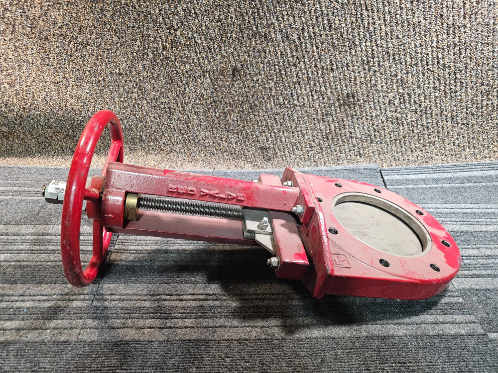 RED VALVE Series Pinch and Check Gate Valve 6", Red Powder Coated Finish