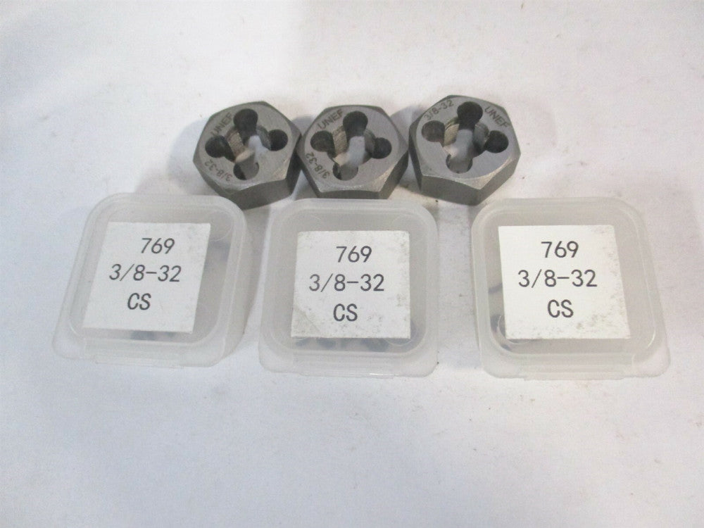 (416-02432) 3/8-32 769 CS Carbon Steel Hex Round Die - Lot of 3