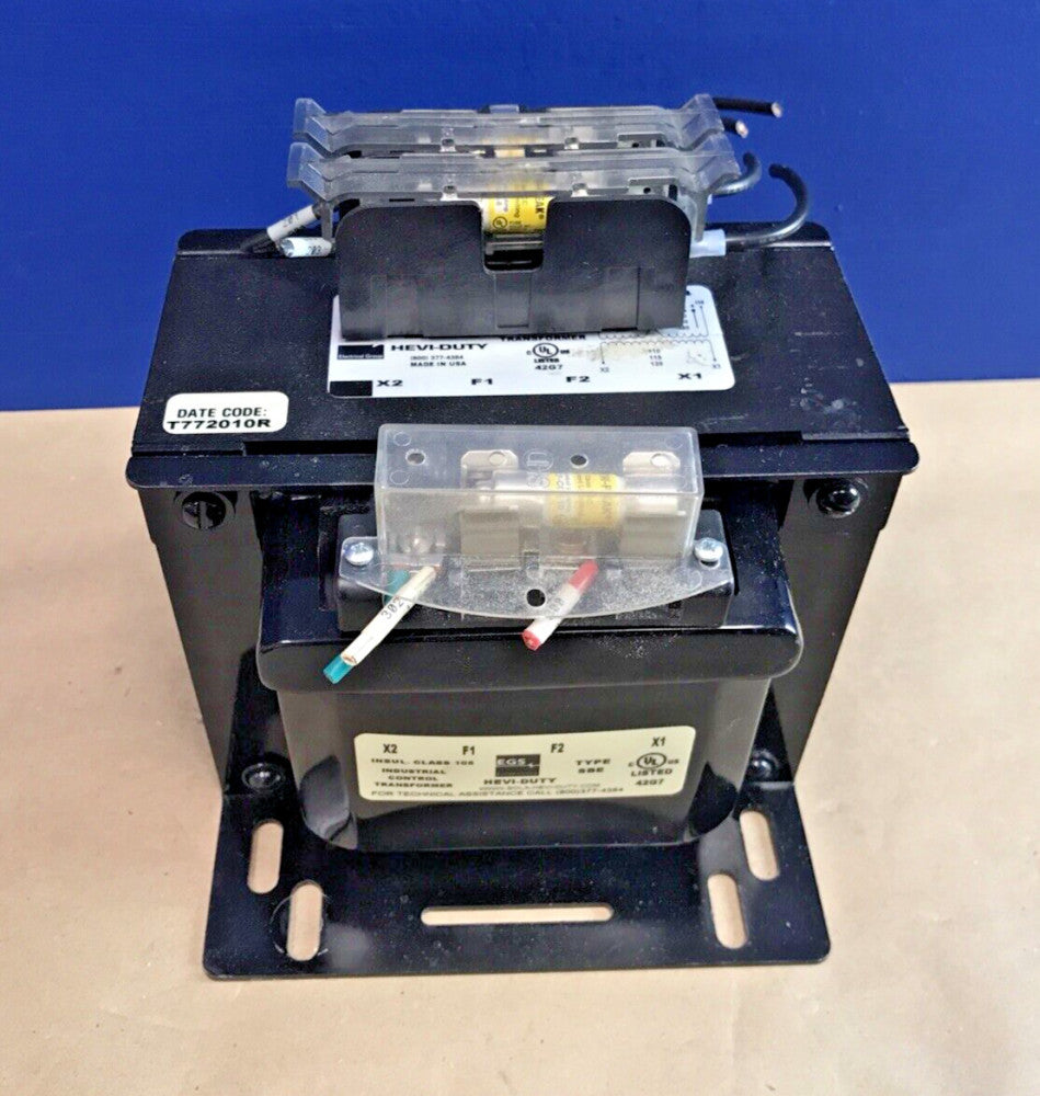 EGS E750WA Industrial Control Transformer 0.750KVA W/ 3 Class CC Fuses & Holders