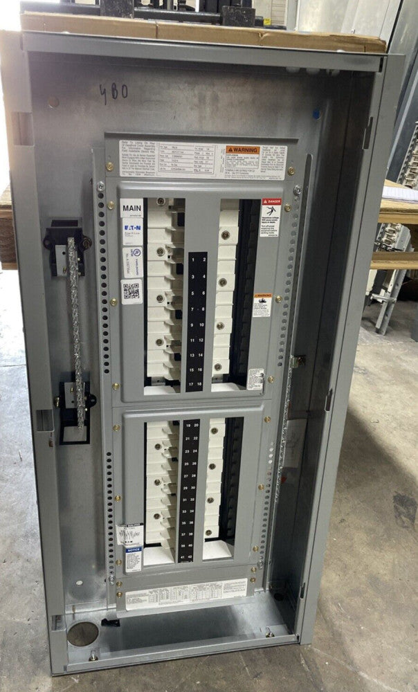 NOS EATON PRL2A 100 AMP MCB (NOT INCLUDED)   PANELBOARD 42 CIRCUIT 480V 3Ø 4W