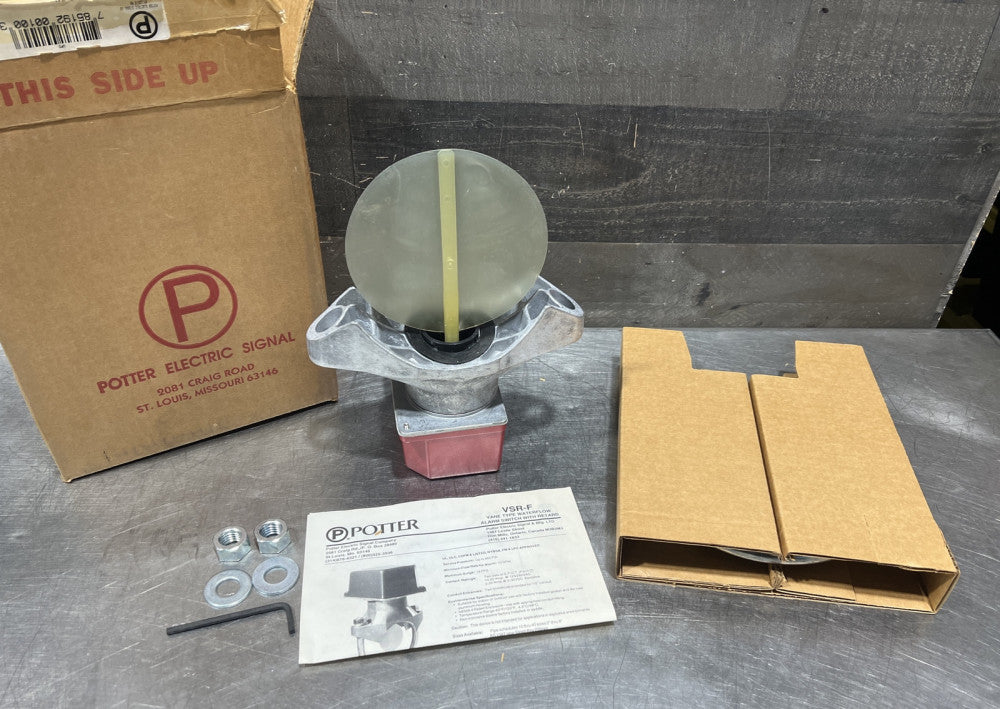 Potter VSR-6 Vane-Type Waterflow Switch for 6-inch Steel Pipe Nos Surplus