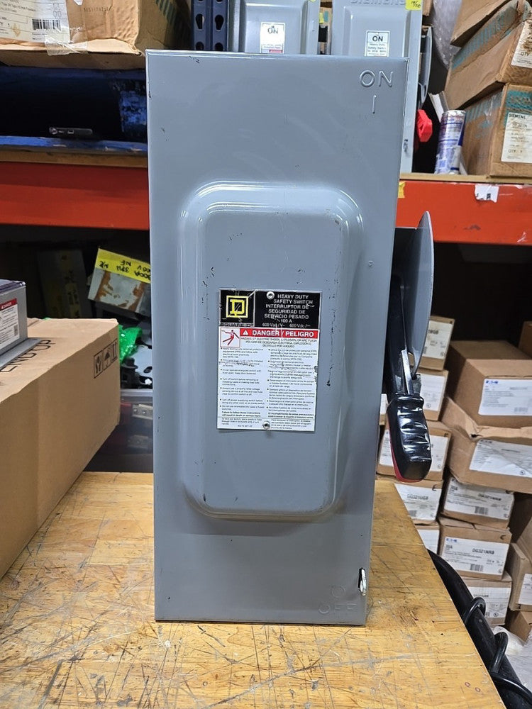 NNB SQUARE D HU363 100 AMP NON-FUSABLE DISCONNECT SWITCH