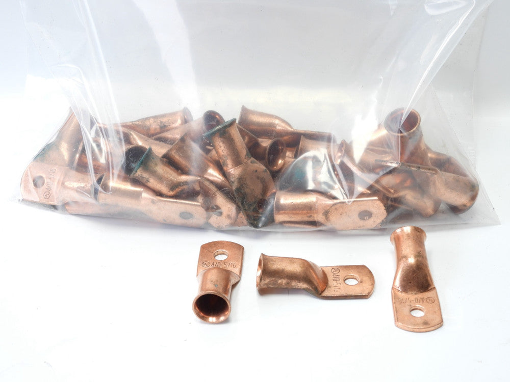 4/0-5/16 Copper Battery Lug (Lot of 35 Pieces) Terminal End Connector