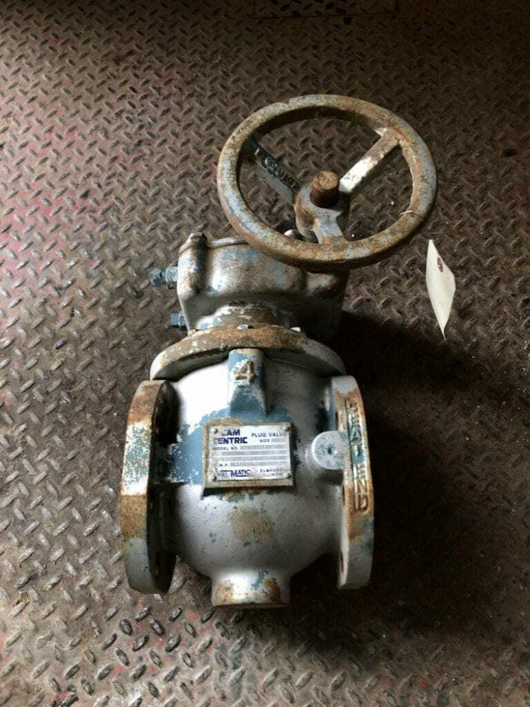 CAM Centric 5804X5A08 Steel 4" Handwheel Manual Plug Valve 175PSI