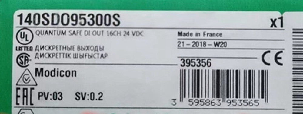 One Brand New Schneider Modicon 140SDO95300S safety dc discrete output module