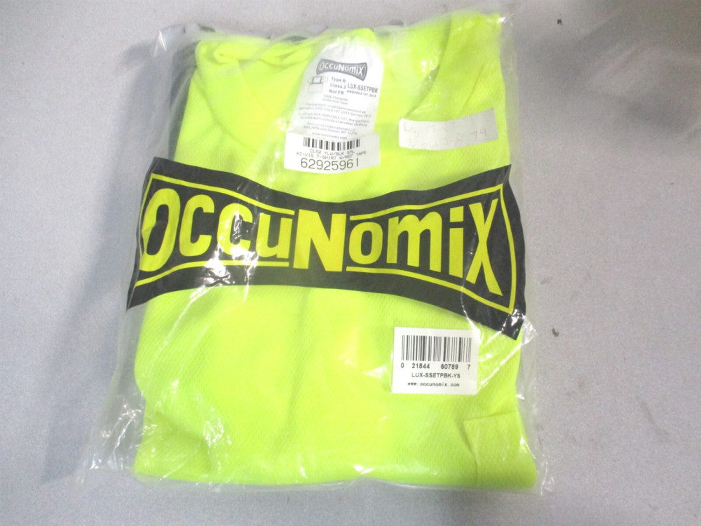 Occunomix (LUX-SSETPBK-YS) Size S Yellow High Visibility Short Sleeve T-Shirt 