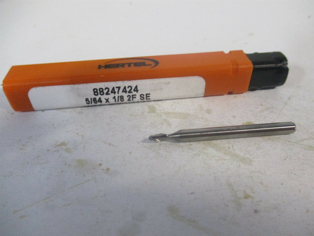 (750145) 5/64" x 3/16" x 1/8" x 1-1/2" OAL 2 Flute Solid Carbide Square End Mill