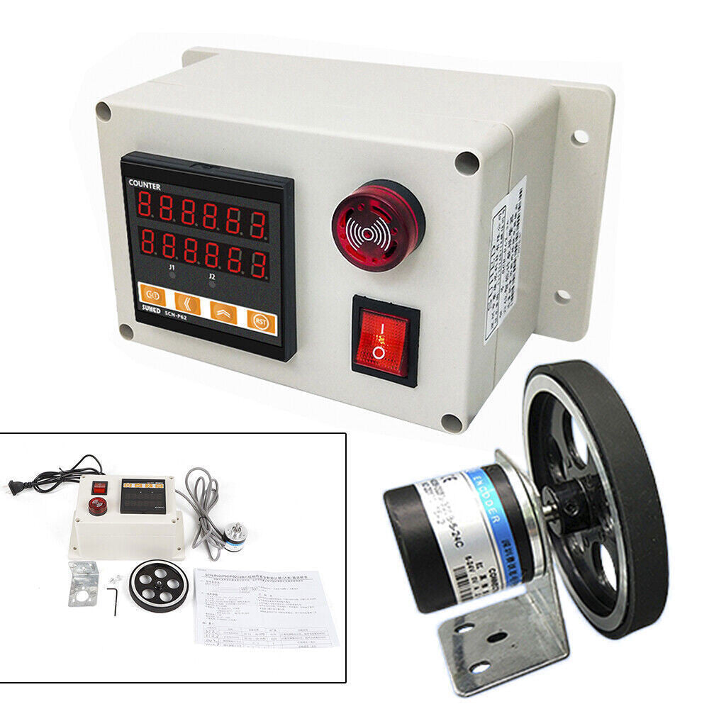300ppr Rotary Encoder Digital Meter Counter with Wheel & Mounting Bracket