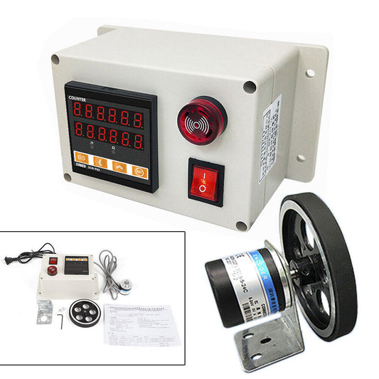300ppr Rotary Encoder Digital Meter Counter with Wheel & Mounting Bracket
