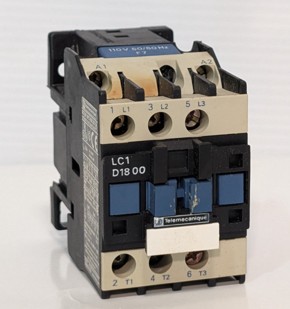Telemecanique LC1-D1800 Contactor, A600 P600, 110V, 50/60Hz