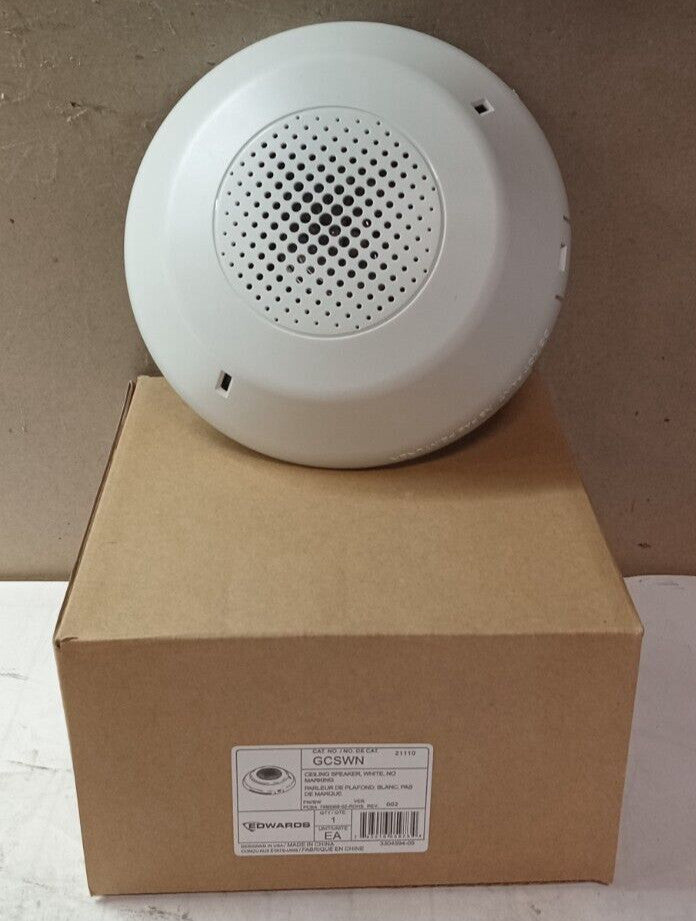 NEW EDWARDS GCSWN CEILING SPEAKER/STROBE 15-115 CD WHITE GCSVWN