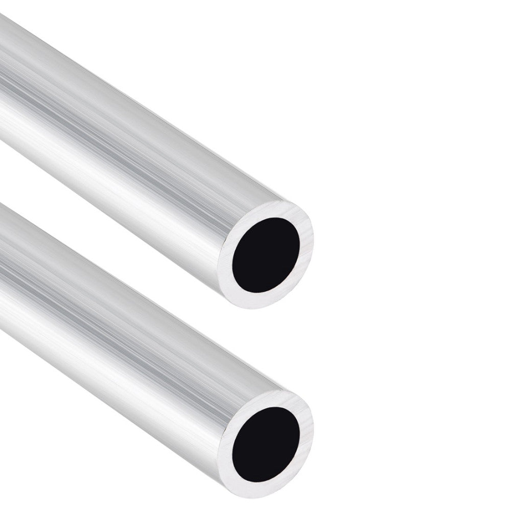 2Pcs Aluminum Round Tube 300mmX20mmX15mm Seamless Aluminum Straight Tubing