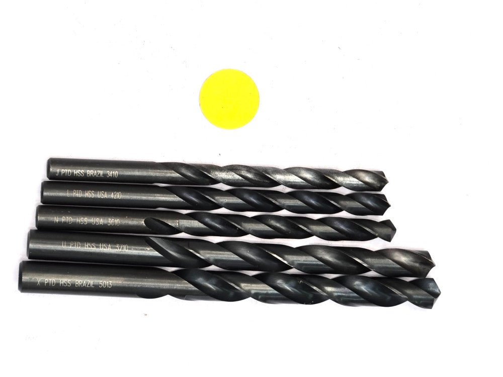 PRECISION TWIST DRILL ASSORTED SIZES JOBBER DRILLS  ** LOT OF 5