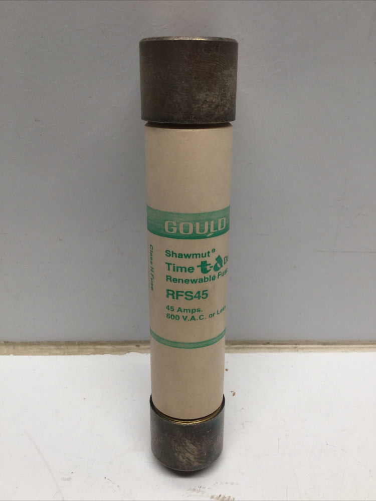 GOULD Shawmut RFS45 Time Delay RENEWABLE Fuse 45 AMP 600VAC