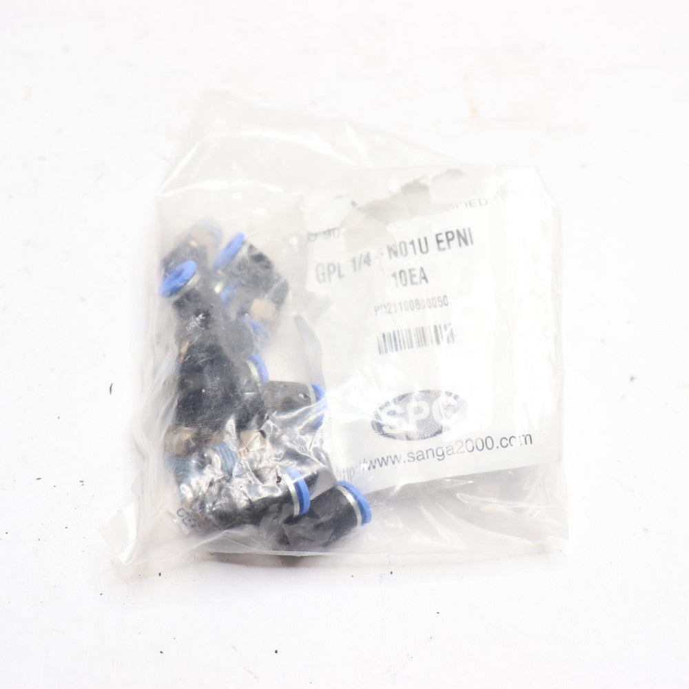 (10-Pk) SPC Male Elbow 1/4" Tube OD x 1/4" NPT 1/4-N01U
