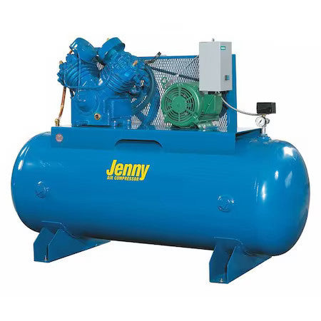Jenny U75b-80-230/1 Air Compressor,Horizontal Tank,7-1/2 Hp