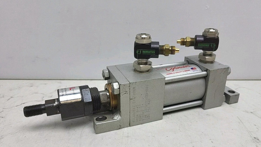 Milwaukee A-43 Pneumatic Cylinder 1.5" Bore 1" Stroke 250 Psi Eaton Rod Coupler